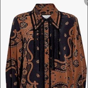 Coach 1941 Silk Paisley Shirt Size 4